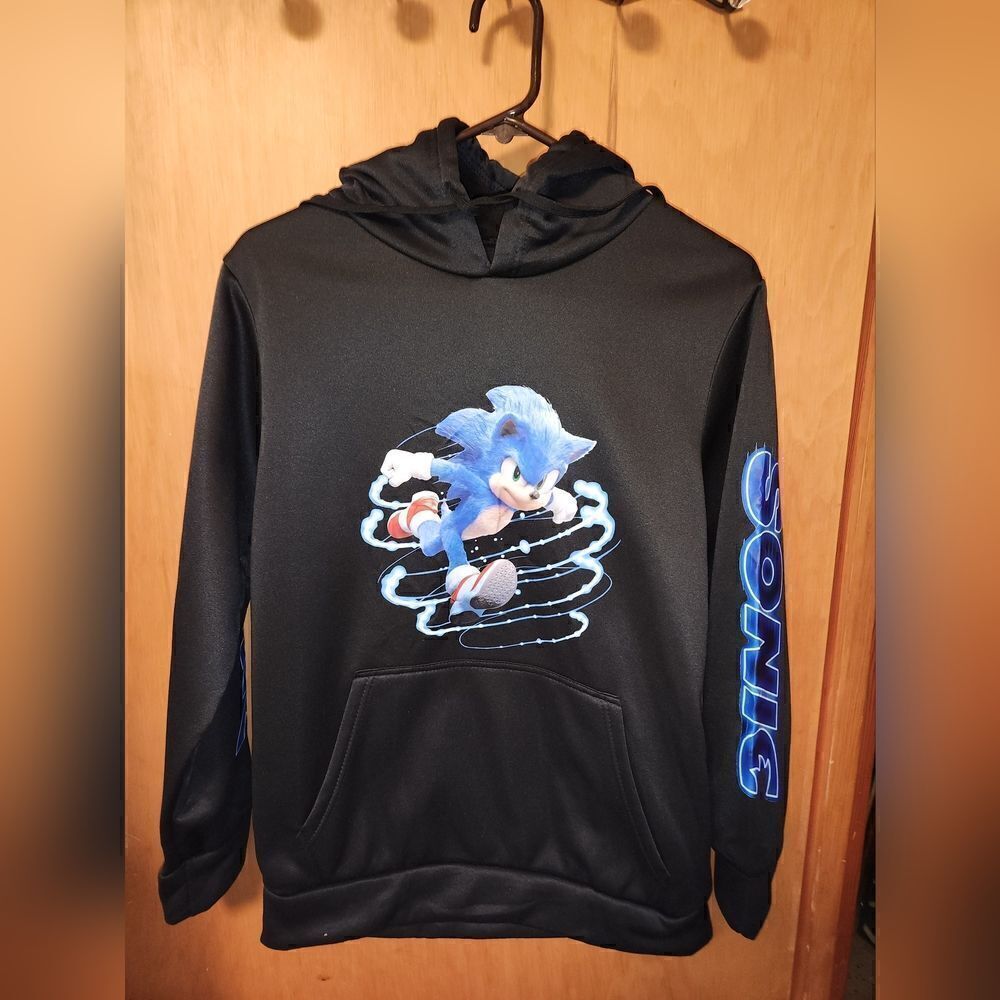 Sonic the Hedgehog Boys Pullover Hoodie Sweater and Jogger Sweatpants Set Outfit